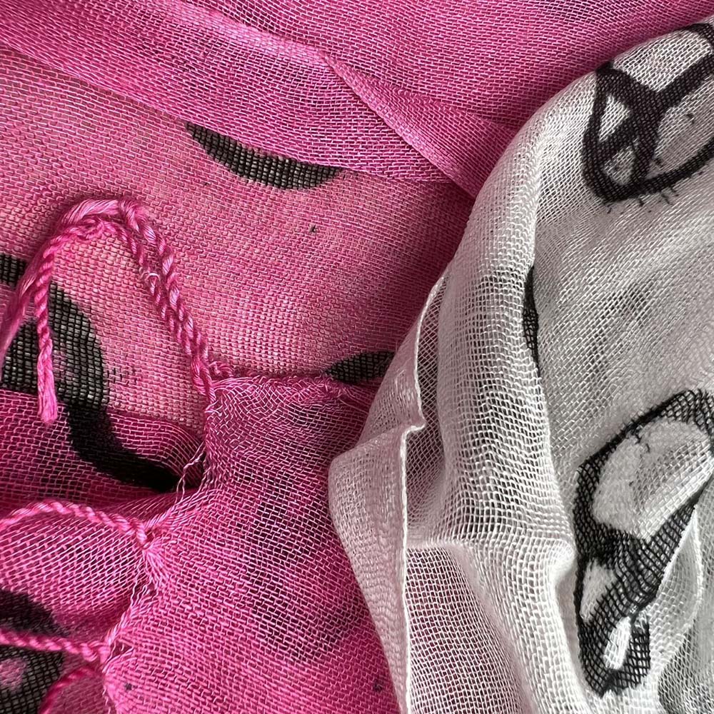 Hot Pink Semi Sheer Scarf , Delicate Drape For Warm Days,Office Appropriate Subtlety For Women Men