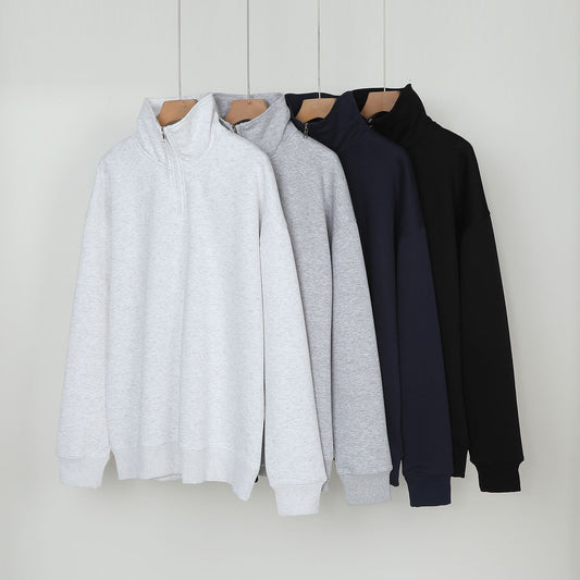 Women's Premium Half-zip Stand-up Collar Hoodie