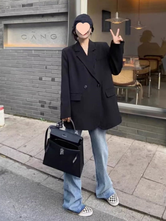 Relaxed Casual All-match Regular-shoulder Blazer