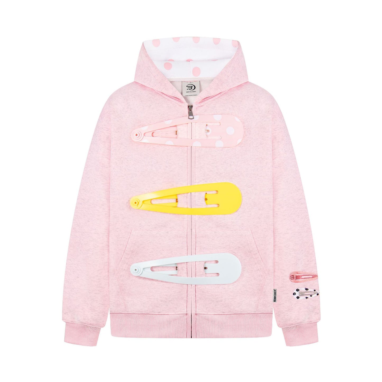 Womens Unique American-Style Oversized Hair Clip Hooded Coat