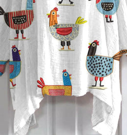 Womens Casual Crew-Neck Top With A Floral Print