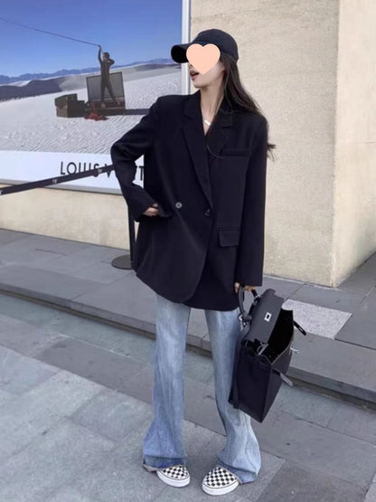 Relaxed Casual All-match Regular-shoulder Blazer