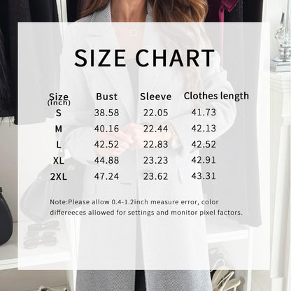 Women's Notch Lapel Trench Coat, Single Breasted Mid-Long Coat