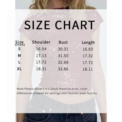 Women's Sexy Backless Sequin Top Glittery Shimmering Party Wear