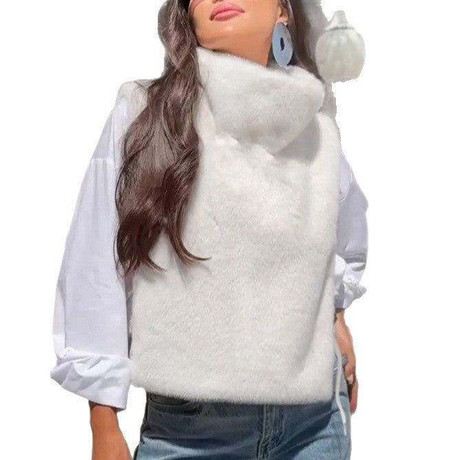 Light Luxury Plush Vest Women's High-grade Warm