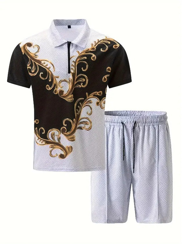 Polo Shirt Sports Short Sleeve Shorts Suit For Men
