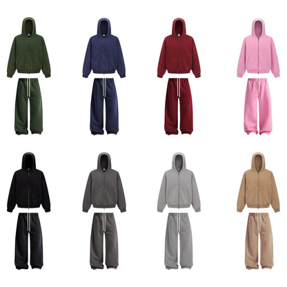 Men's Washed Sports And Leisure Hooded Zipper Jacket