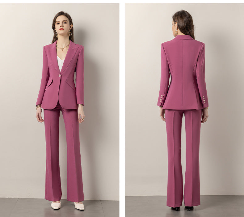 Spring Rose Red Suit Women