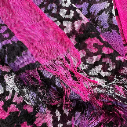 Extra Long Scarf,Bold Hot P Ink Pattern, Creative Knots Printed Scarf,vacation,daily Life,evening Party,Office Appropriate Subtlety For Women Men