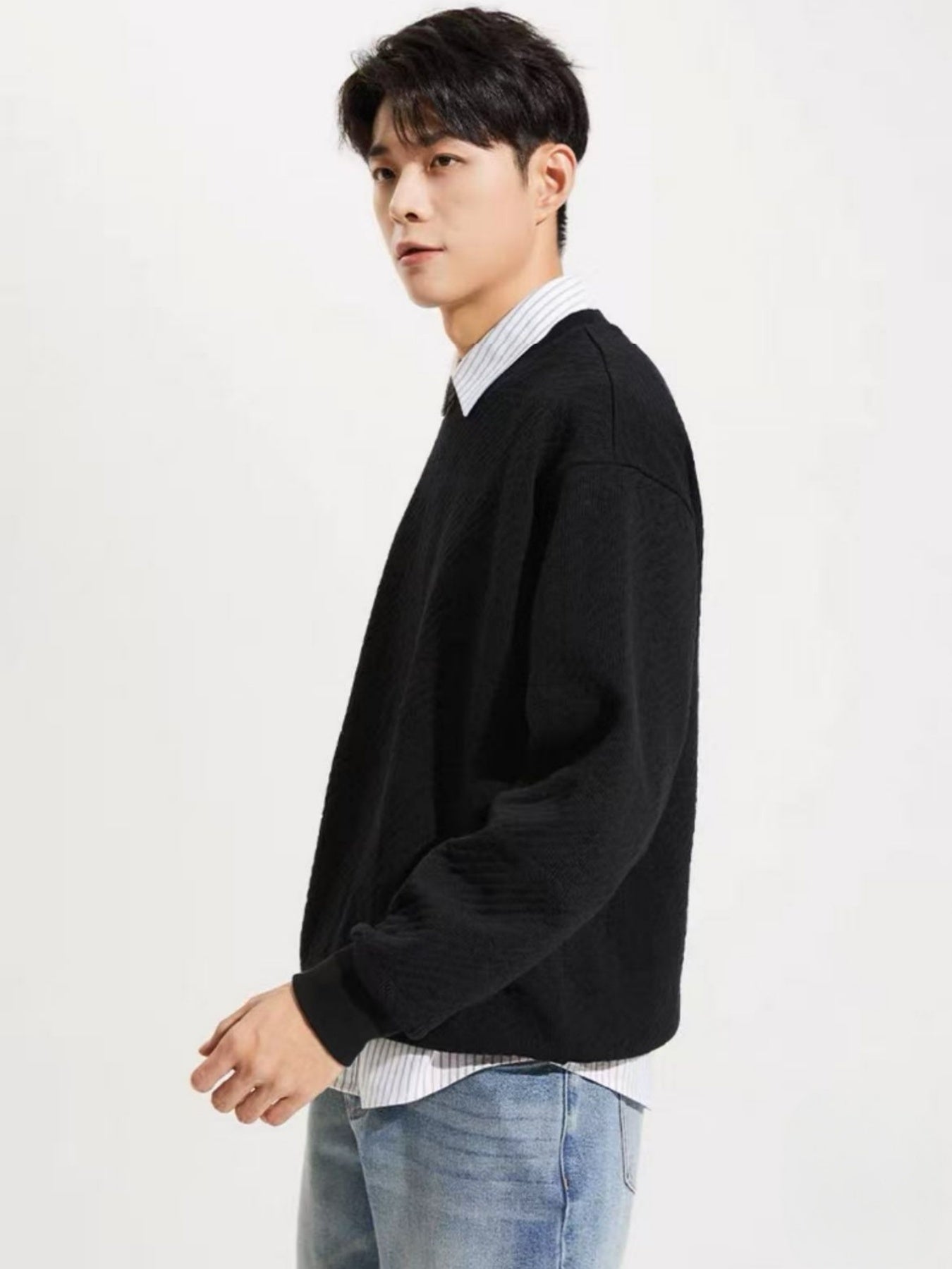 Export Quality English European And American Sizes Jacquard Round Neck Hoodie For Men And Women