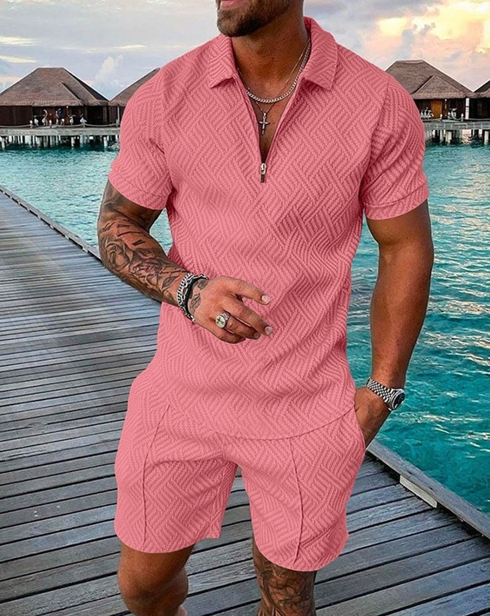 Polo Shirt Sports Short Sleeve Shorts Suit For Men