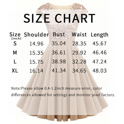 Women's Elegant Sequin V Neck Cap Sleeves Pleated Evening Cocktail Dress