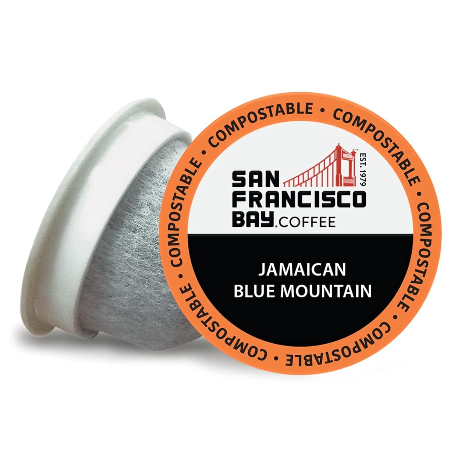 Compostable Coffee Pods - Jamaica Blue Mountain Blend (80 Ct) K Cup Compatible Including Keurig 2.0, Medium Roast