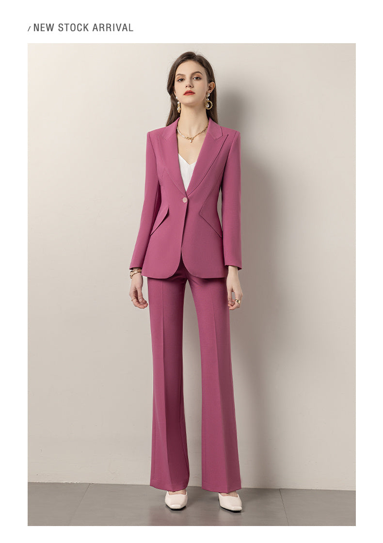 Spring Rose Red Suit Women