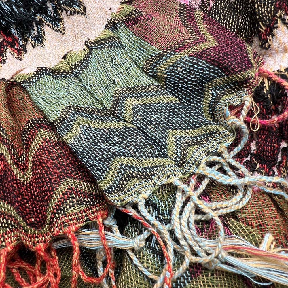 Long Scarf,Nature-inspired Jacquard Green Leaf Motif Scarf,vacation,daily Life,evening Party,Office Appropriate Subtlety For Women Men,for Casual Outfits