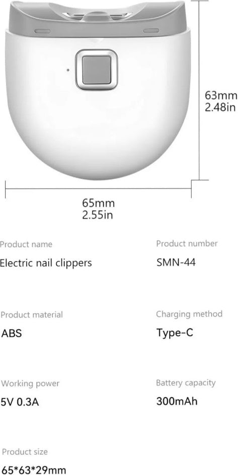 Safety Electric Nail Clipper Automatic Thick Nails Trimmer Professional Tool US