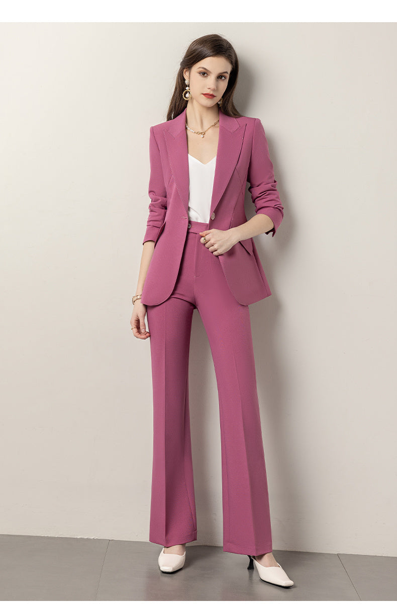 Spring Rose Red Suit Women