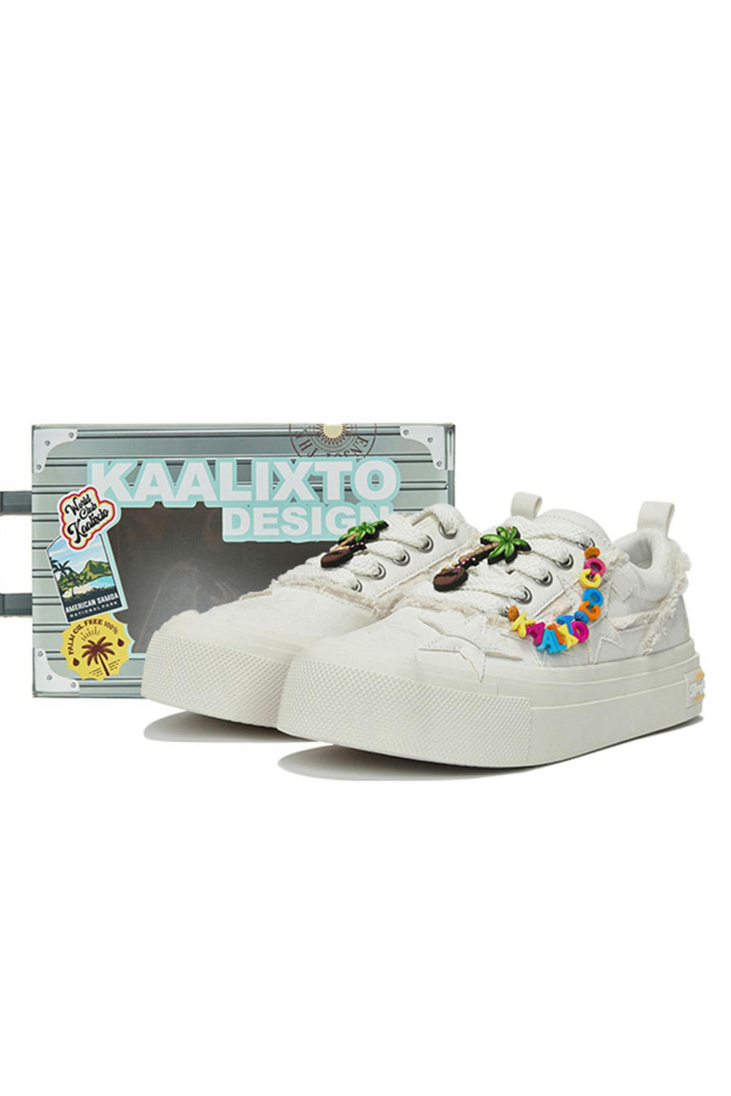 KAALIXTO--Retro Star Sneakers-West Lake Longjing Tea - Unisex