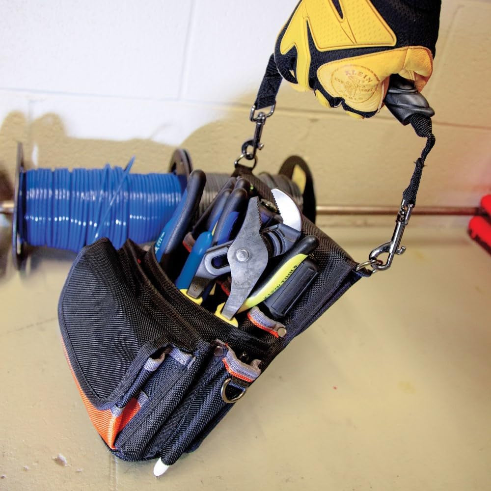 5242 Tool Pouch, Tradesman Pro Tool Pouch with Electrical Tape Thong, Reinforced Bottom, 9 Pockets