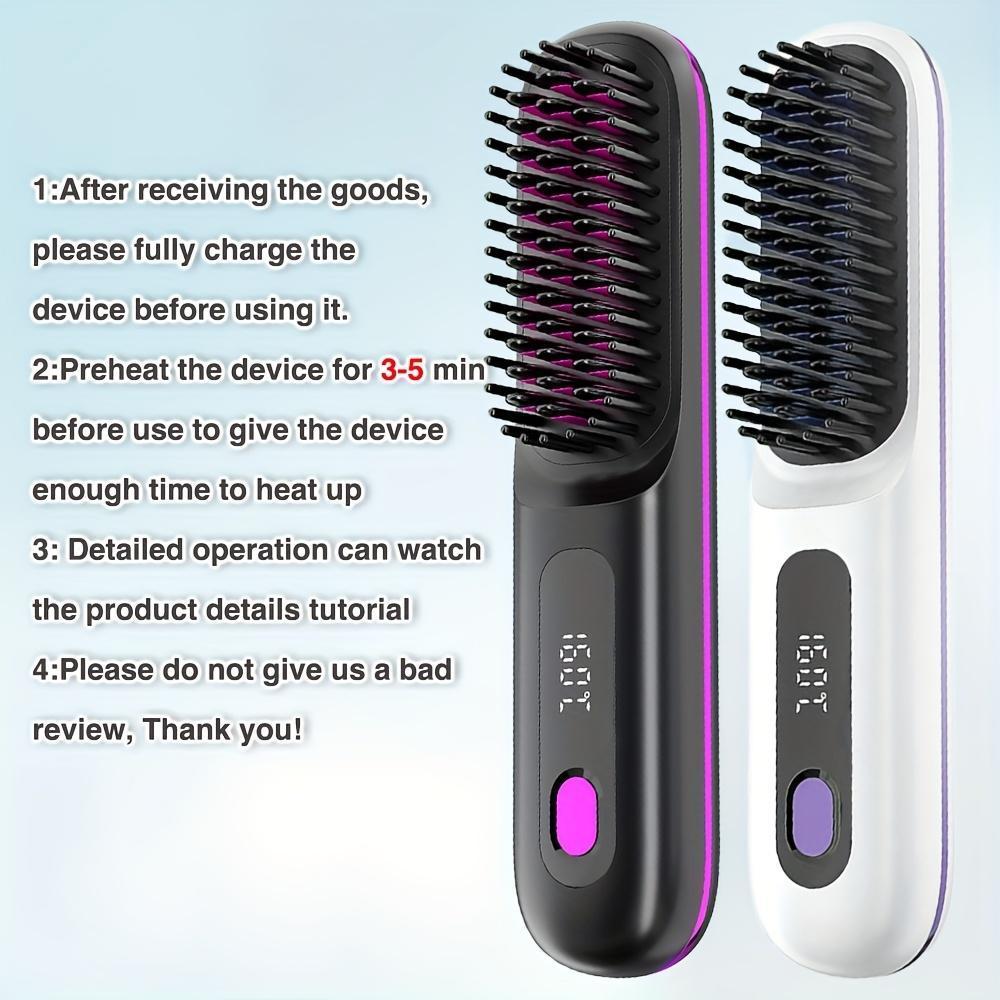 USB Wireless Household Electric Hair Straightening Comb For Both Straightening And Curling Without Damaging Hair